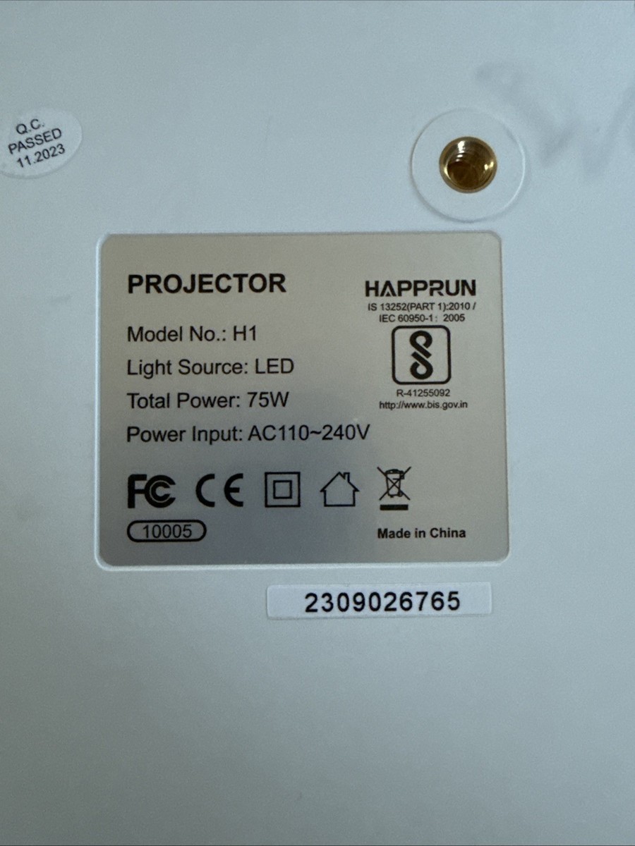 新品　未開封　HAPPRUN H1 プロジェクター Amazon.com: HAPPRUN Native 1080P Projector, Bluetooth Home Theater