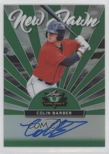 2019 Leaf Valiant New Dawn Green Prismatic 78/99 Colin Barber #ND-CB2 Auto 0nr3