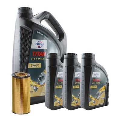 8L Fuchs TITAN GT1 PRO C-3 5W30 Hengst Engine Oil Change Kit for W211 E320 OM648