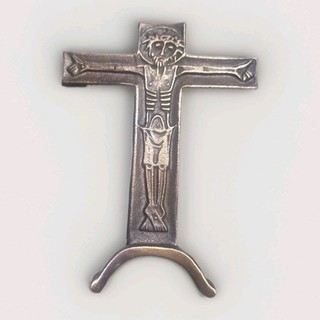 MCM Bischof & Bürgin Brutalist Crucifix Bronze 4.5" RARE