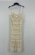 American Eagle Womens Cream Solid Lace Sleeveless Mini Dress Large S7600005