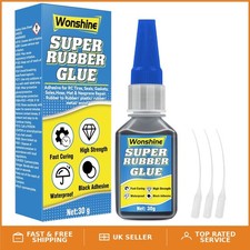 30g Black Rubber Cement: Multi-Surface Adhesive for Home & Automotive Use