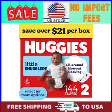 Huggies Little Snugglers Fragrance Free Baby Diapers Size 2 12-18 lbs 144 Count