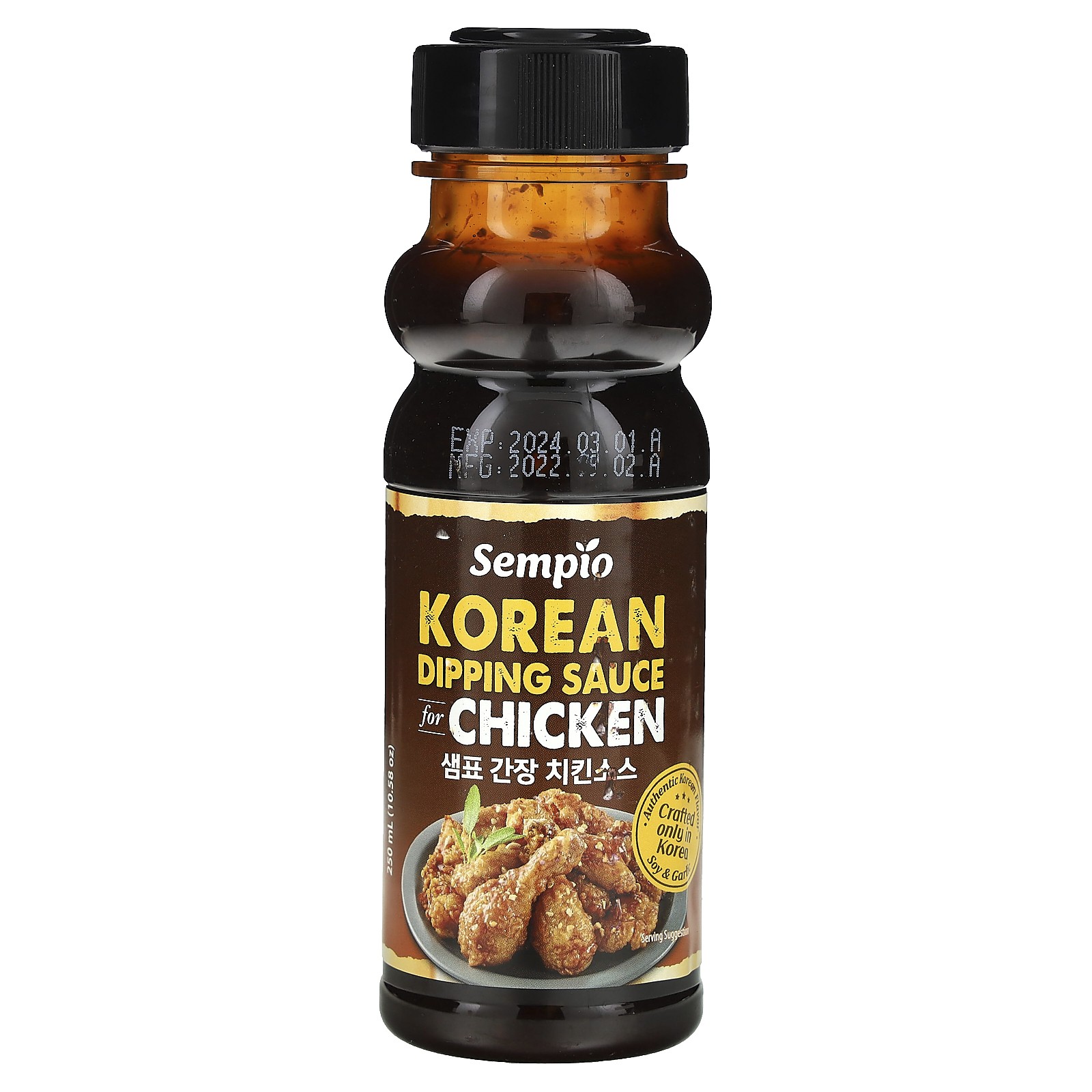 Корейский соус для запекания с курицей, соей и чесноком, 10,58 унции (250 мл)