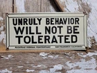 VINTAGE ALCATRAZ PORCELAIN SIGN RARE OLD PENITENTIARY JAIL PRISON SAN FRANCISCO