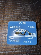 1984 Ventnor Margate NJ New Jersey Beach Tag Badge Jersey Shore Island Boardwalk