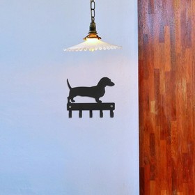 Long Haired Dachshund Cat Set Hook Baseball Wall Decor Animal Eye Holder