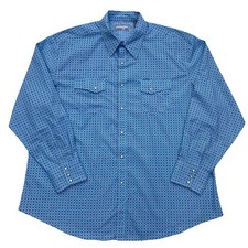 Wrangler Wrancher Pearl Snap Button Shirt Men's XXL 2XL Geometric Western Cowboy