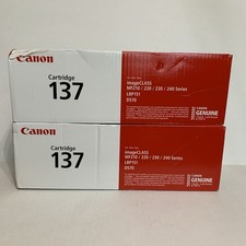 Lot Of 2 Canon 137 Black Toner Cartridges