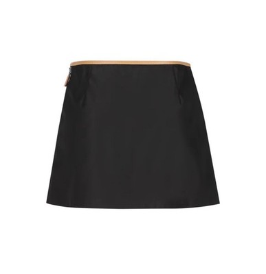 Prada Logo Patch Nylon Mini Skirt Sz 42 | eBay