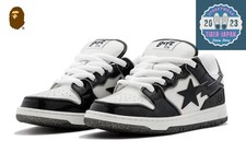 A BATHING APE SK8 STA BOLD #1 1M30 191 313 Black Men Skateboarding Shoes
