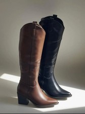Stivaletti Alla Caviglia In Pelle Marrone Earth, Scarpe Chelsea Con Zip, Donna Taglie UK 4-9