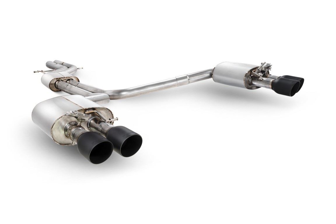 Scorpion Exhaust Res Half-Sys W/Electro Valve Daytona Black Audi S6 C7 12-18