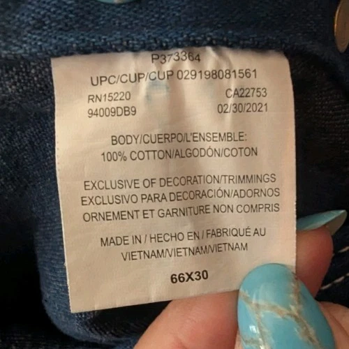 Big Smith Bib Overalls Mens 66x30 Blue Denim Farmer Workwear Country Style Chic! - Image 3 of 4