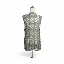 Chico's Olive Green Crochet Vest Size XL