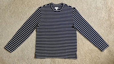 NWT Todd Snyder Issued By Japanese Nautical Navy Blue Striped Long Sleeve Tee M