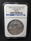 2008-W Silver Eagle Reverse of 2007 NGC MS70 🔥Early Releases🔥