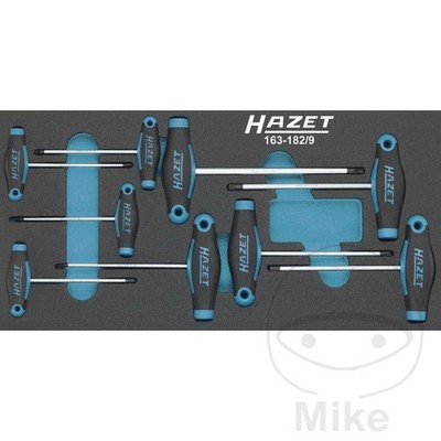 HAZET Set of 9 t-handle screwdrivers T 6-T 30