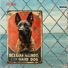 Belgian Malinois Vintage Red Background Tin Metal Signs Home Décor 8x12
