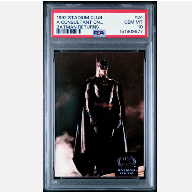 RARE 1992 STADIUM CLUB BATMAN RETURNS #24 A CONSULTANT ON..POP 1 PSA 10