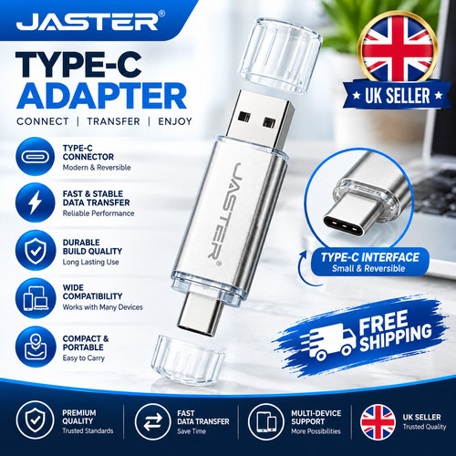 Pen Drive Type C 2in1 USB Flash Drive 128GB 64GB 32GB Phone PC TV Metal