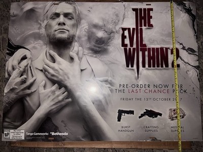 The Evil Within  2 GameStop Display Promo Sign Poster