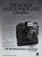 1986 Minolta Maxxum: Autofocus 9000 Most Sophisticated Vintage Print Ad