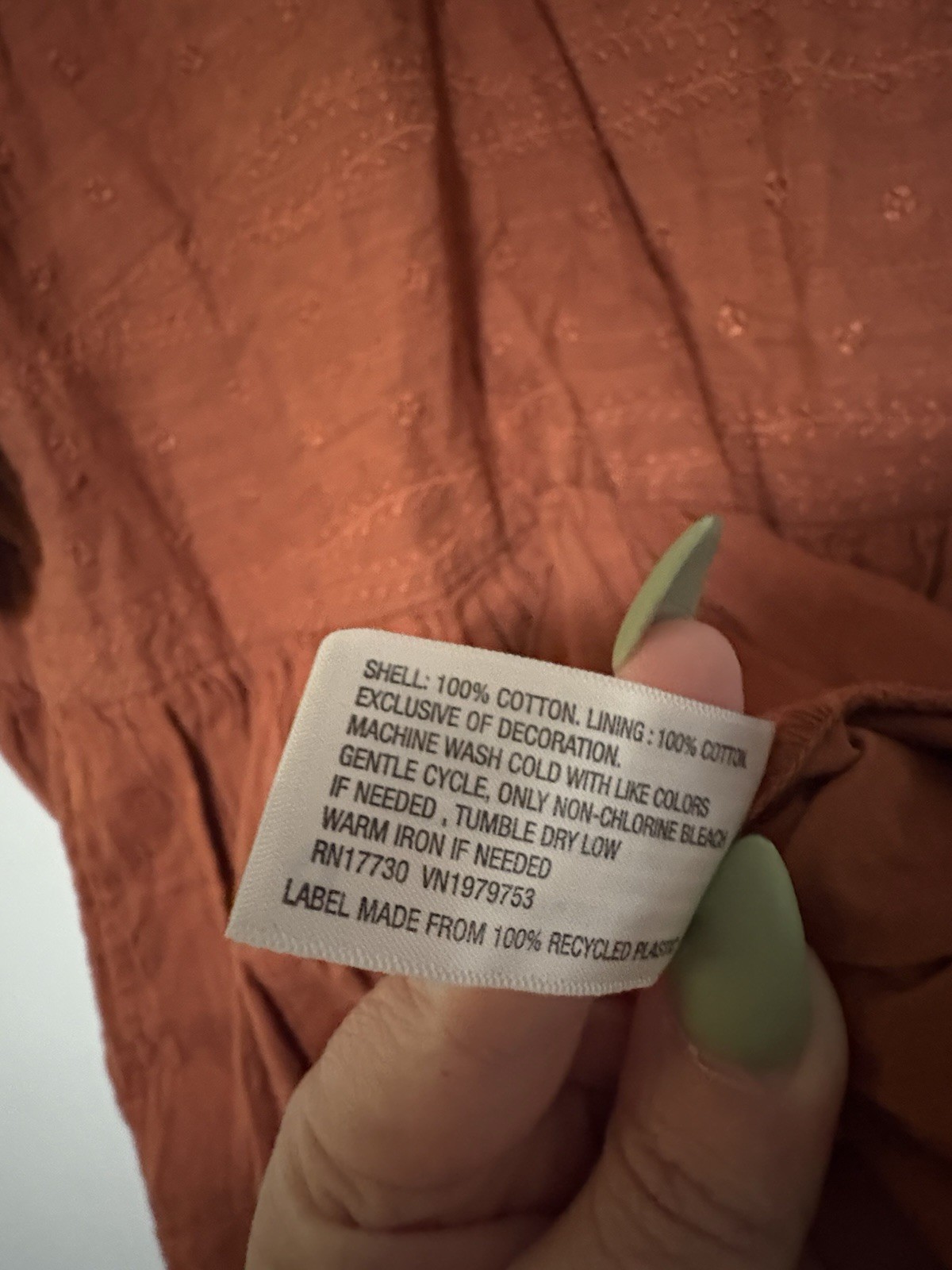 Universal threads rust colored embroidered dress … - image 7