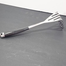 Hamilton Beach Angled Bent Slotted Potato Vegetable Masher Stainless Steel 12"