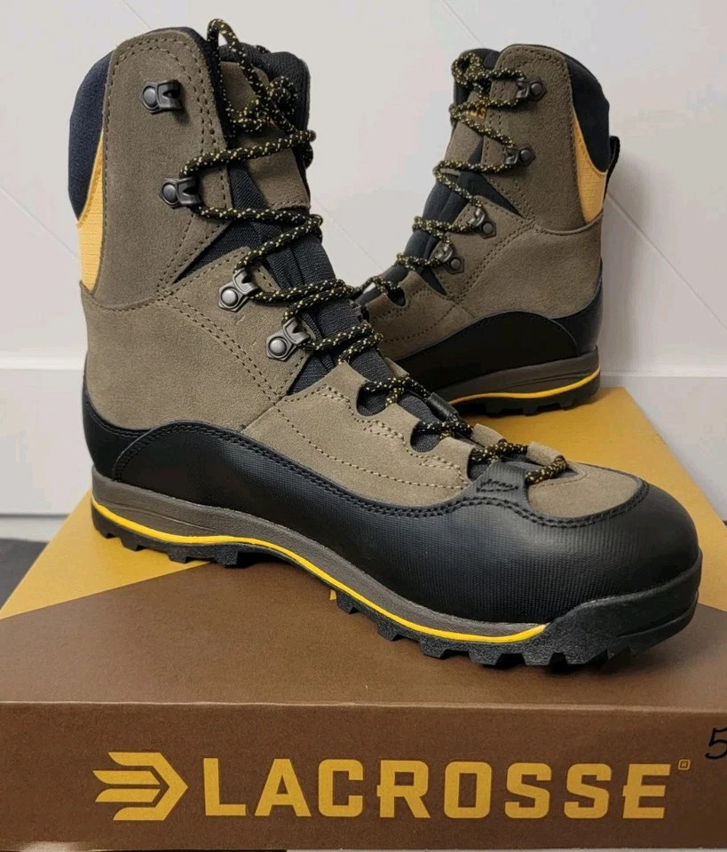 Lacrosse Mens Ursa ES Brown/Gold GTX Waterproof 8" Hunting/Hiking Boots, sz 10.5 - Image 3 of 4
