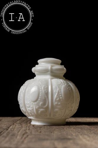 Vintage Egg and Dart Milk Glass Lampshade