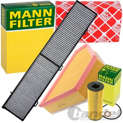 MANN + FEBI FILTERSET INSPEKTION passend für BMW 1er E81 E87 3er E90-93 X1 E84
