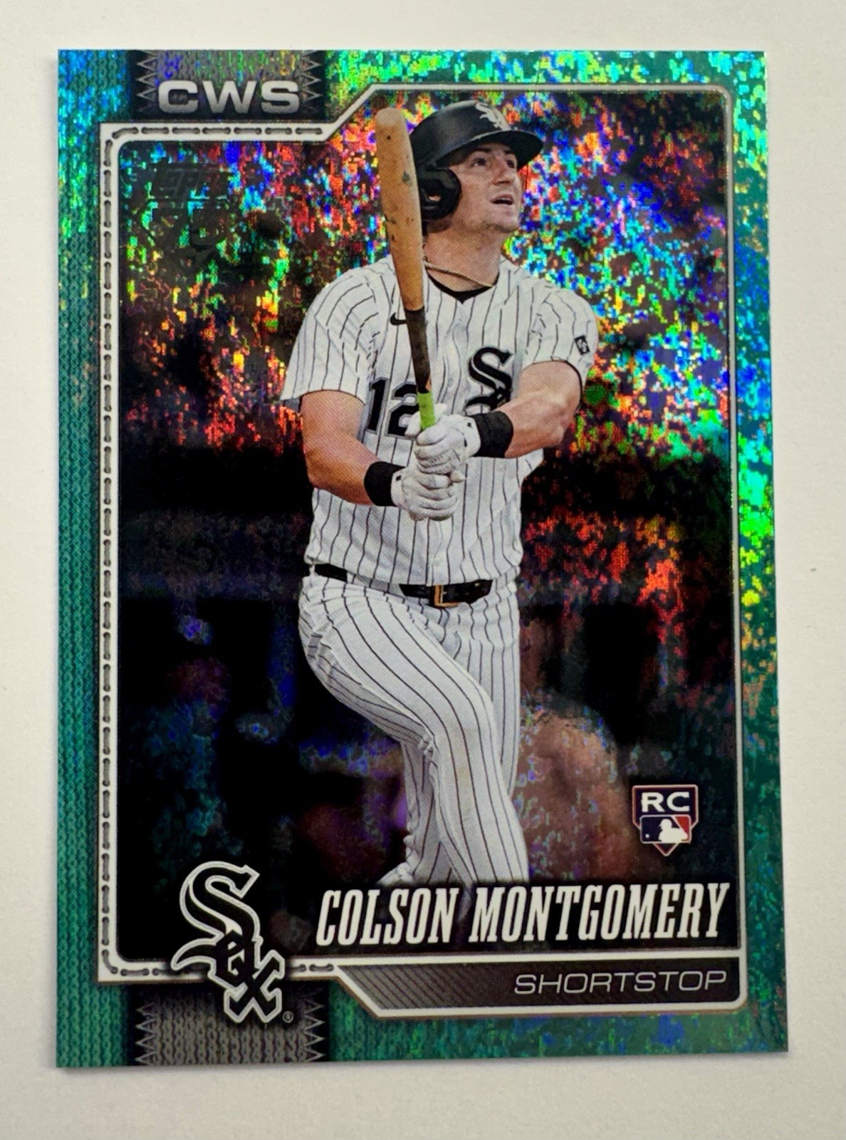 2026 Topps COLSON MONTGOMERY Aqua Holo Foil Rookie RC Chicago White Sox SP 157