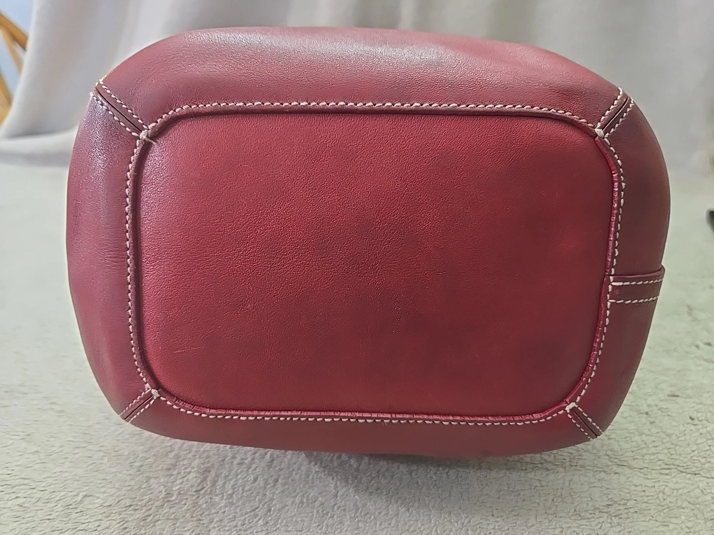 Coach Vintage Legacy Soho borsa a tracolla secchiello in pelle rossa # 9186
