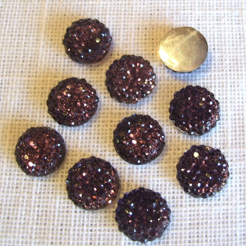 LOT 12 STRASS CRISTAL CABOCHON ROND FAUX DIAMANT 8 mm Embellissent scrapbooking - Picture 11 of 14