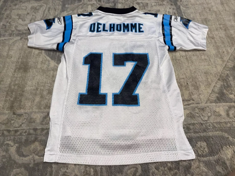 CAMISETA CAROLINA PANTHERS #17 JAKE DELHOMME REEBOK ONFIELD NFL NIÑOS Pequeña 8 Foto 4 de 4