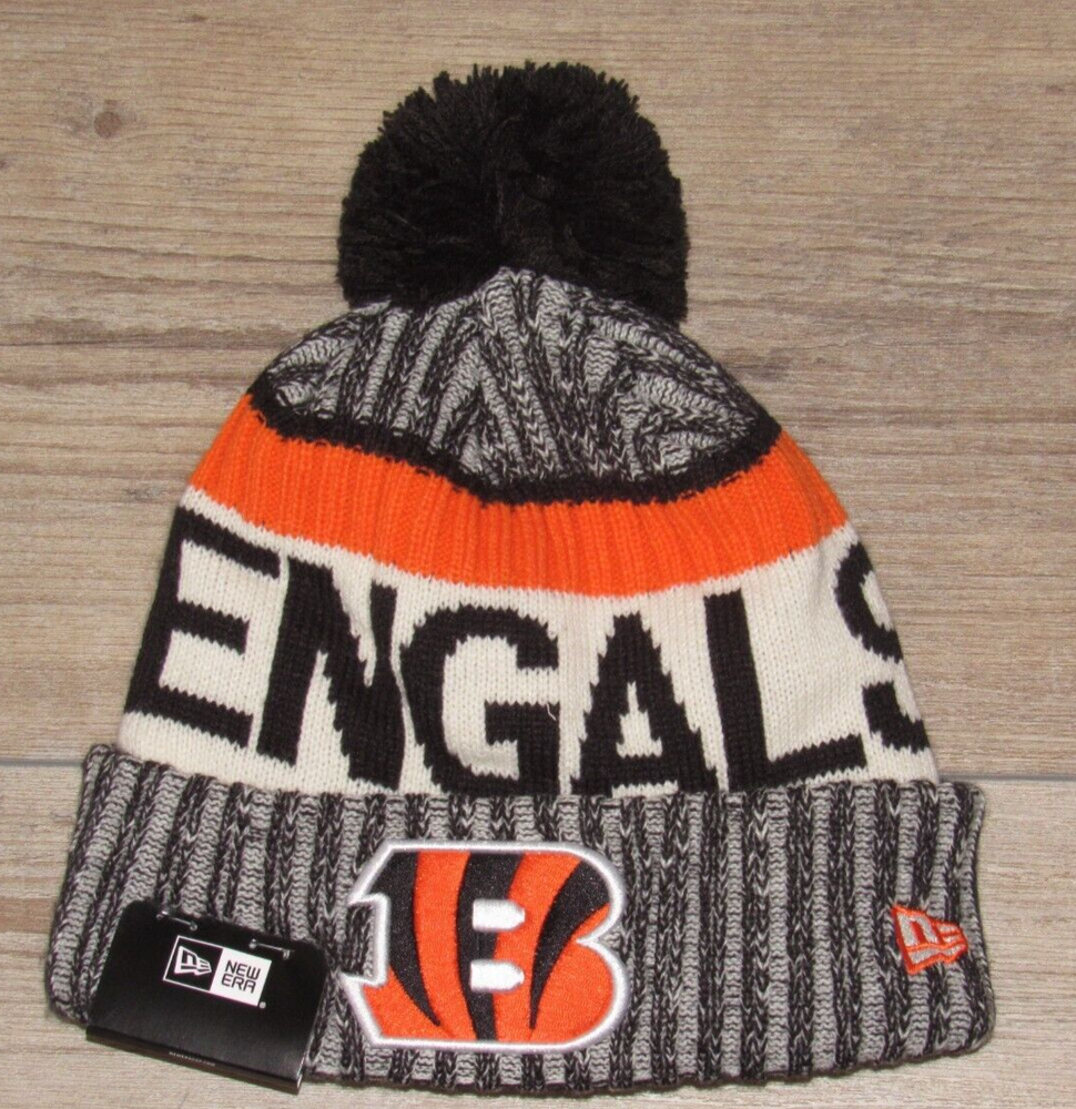 Cincinnati Bengals New Era On-Field Double Layer Cuffed Winter Knit hat cap Men