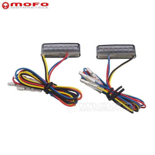 Mini lámpara asistente de luz de señal de giro de freno trasero LED E9 para Yamaha Honda Bobber - Imagen 5 de 8