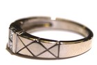 14k white gold .20ct VS1 H princess diamond wedding band ring 3.3g 5 — photo 3