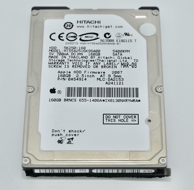 APPLE Mac mini (A1176) ++ HDD 160GB Festplatte ++ 655-1406A ++ 5K250-160 ++