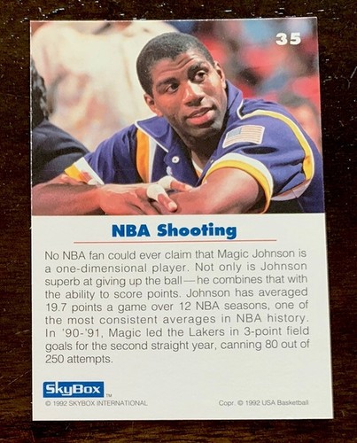 1992 Skybox USA Basketball Earvin Magic Johnson #35 Lakers - Picture 2 of 2
