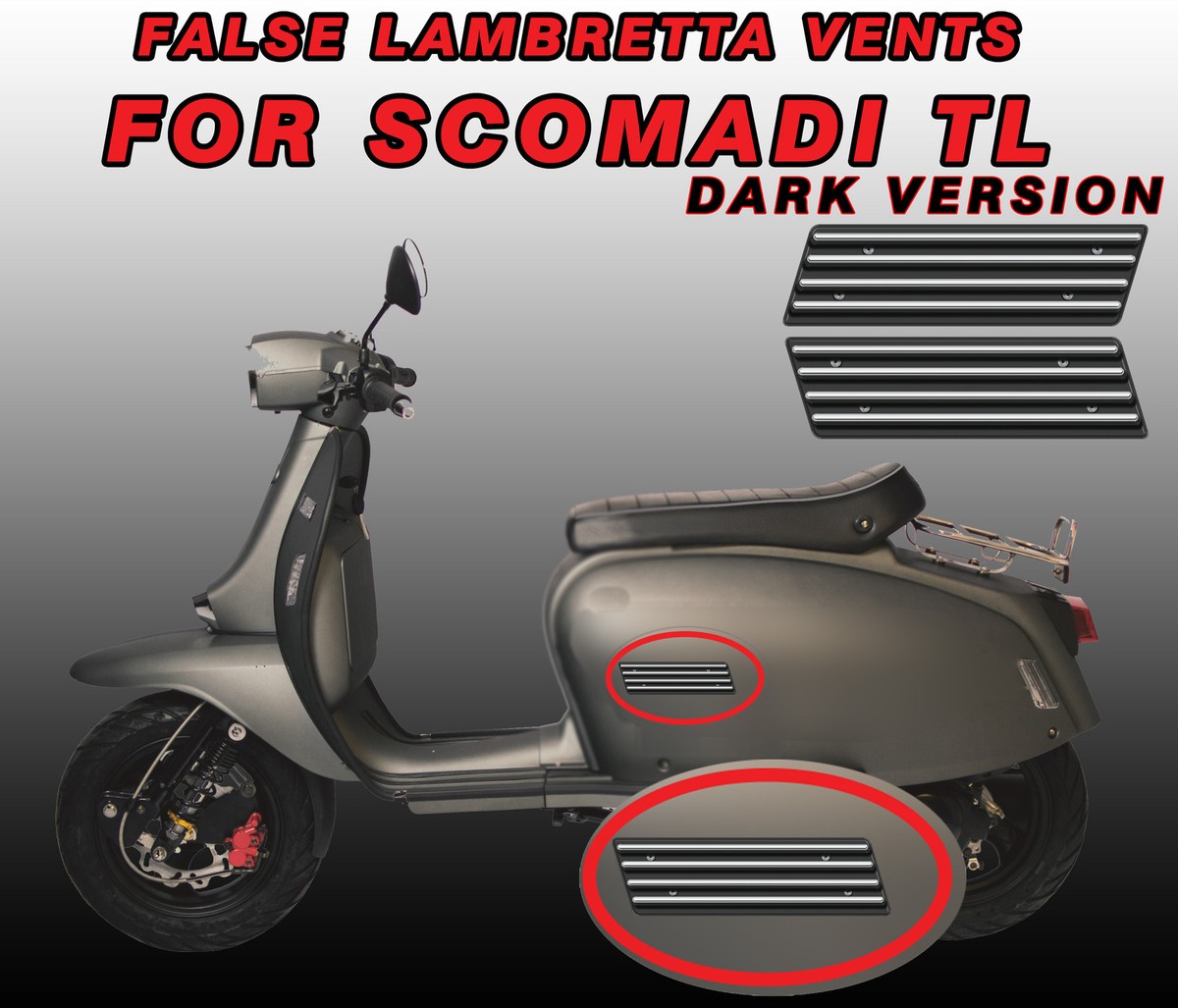 False GP vent Decals Stickers for Scomadi vespa lambretta Royal Alloy sym  DARK