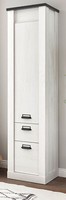Bad Hochschrank Badezimmer Schrank Weiß Pinie Soft-Close Klappe 50X200 Cm Stove