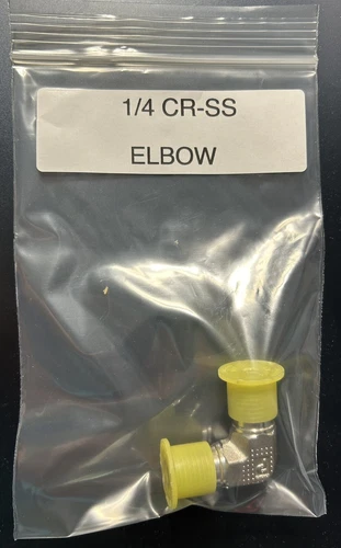 1/4 CR-SS New Parker Tube Fitting 1/4” Elbow CR-SS  Stainless Steel USA