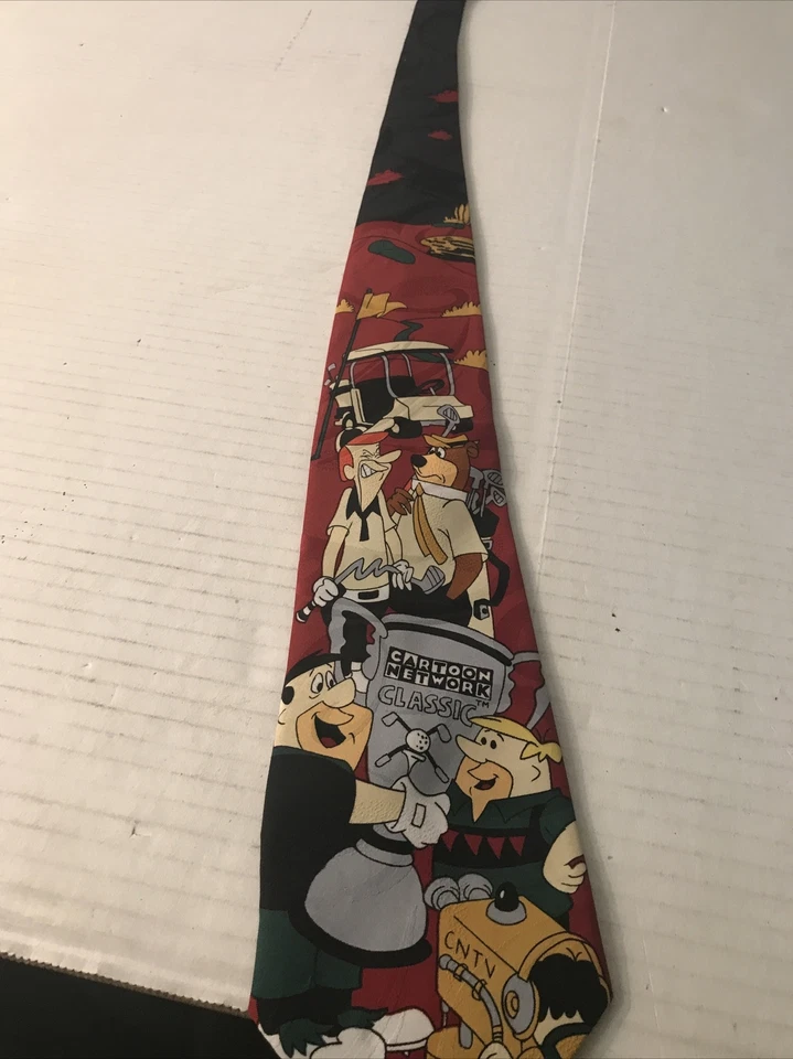 Corbata de cuello de red de dibujos animados de colección, oso yogui, pedernal, supersónicos Foto 4 de 4