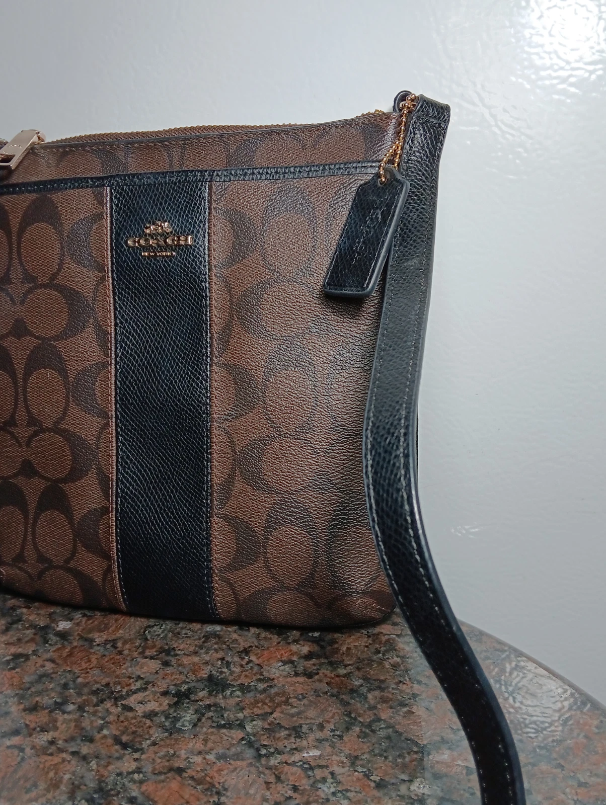 Borsa a tracolla Coach Signature F52856 in PVC
