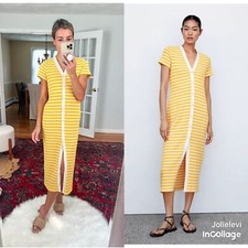 Mango Striped jersey dress