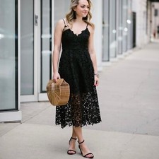 ASTR the label Women's Sleeveless Lace Fit & Flare Midi Dress
