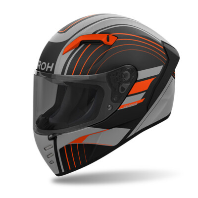 Airoh Connor Achieve Orange Matt Full Face Helmet Size XL