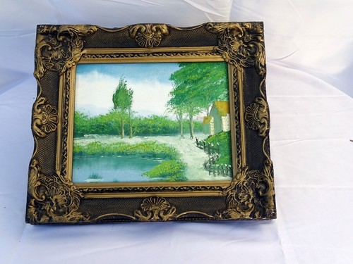 Konvolut Gemälde Landschaft Malerei Öl auf Leinwand Holzrahmen (372) Sammler - Bild 9 von 10
